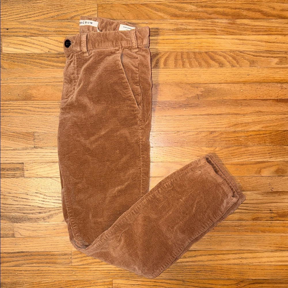 PacSun Brown Corduroy Slim Chino Pants